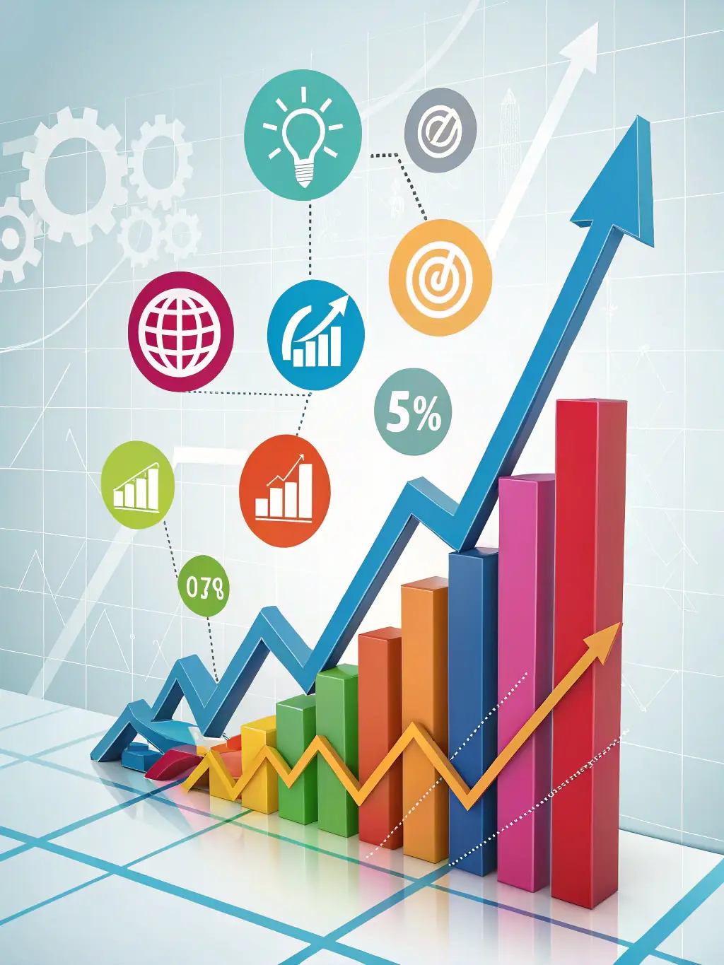 A visual representation of a growing business graph, symbolizing tangible results and financial success.